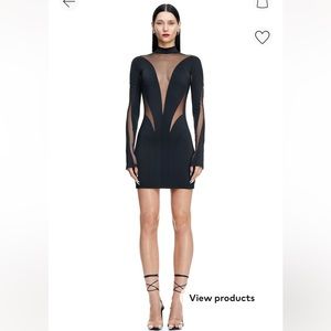 Mugler x H&M Mesh Paneled Mini Dress